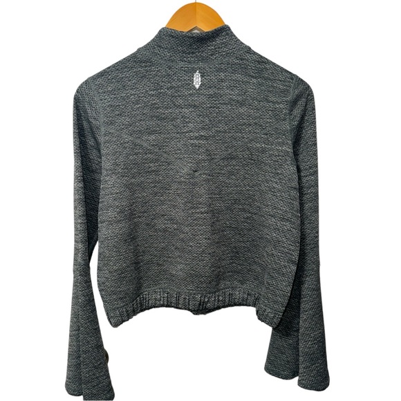 Free People Movement Off the Grid Bell Sleeve Full Zip Gray Jacket Size M - Picture 2 of 6